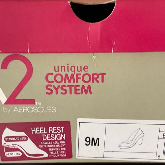 New In Box. Women’s Aerosole Brown Crocodile Comfort Heels Size 9 - Picture 5 of 7